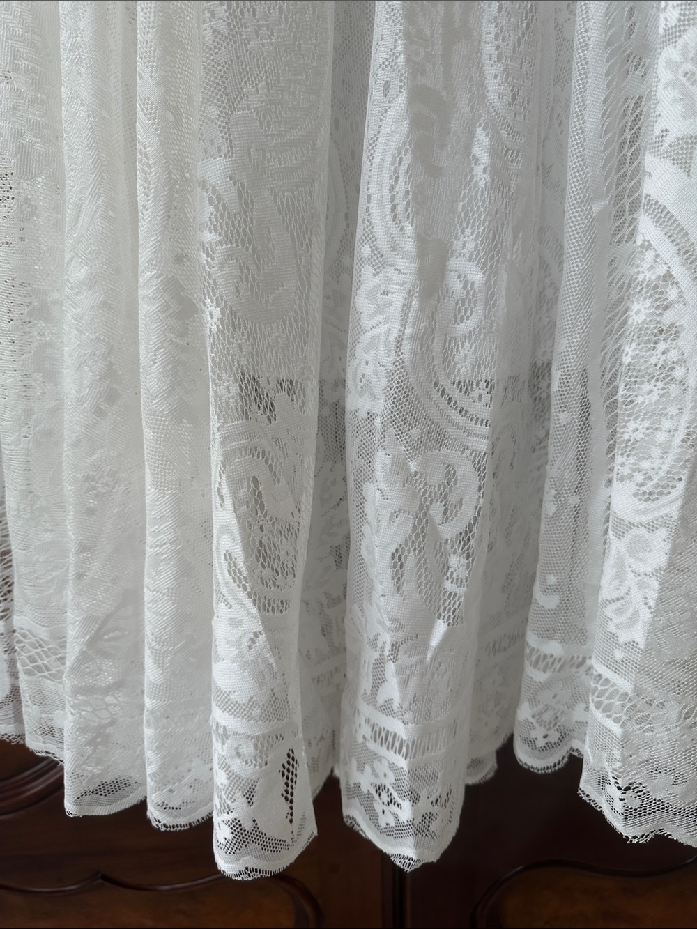 Miss Sparkling White Lace Maxi Skirt - Picture 7 of 13